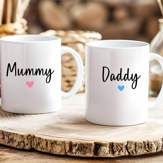 Mummy & Daddy Mug Set