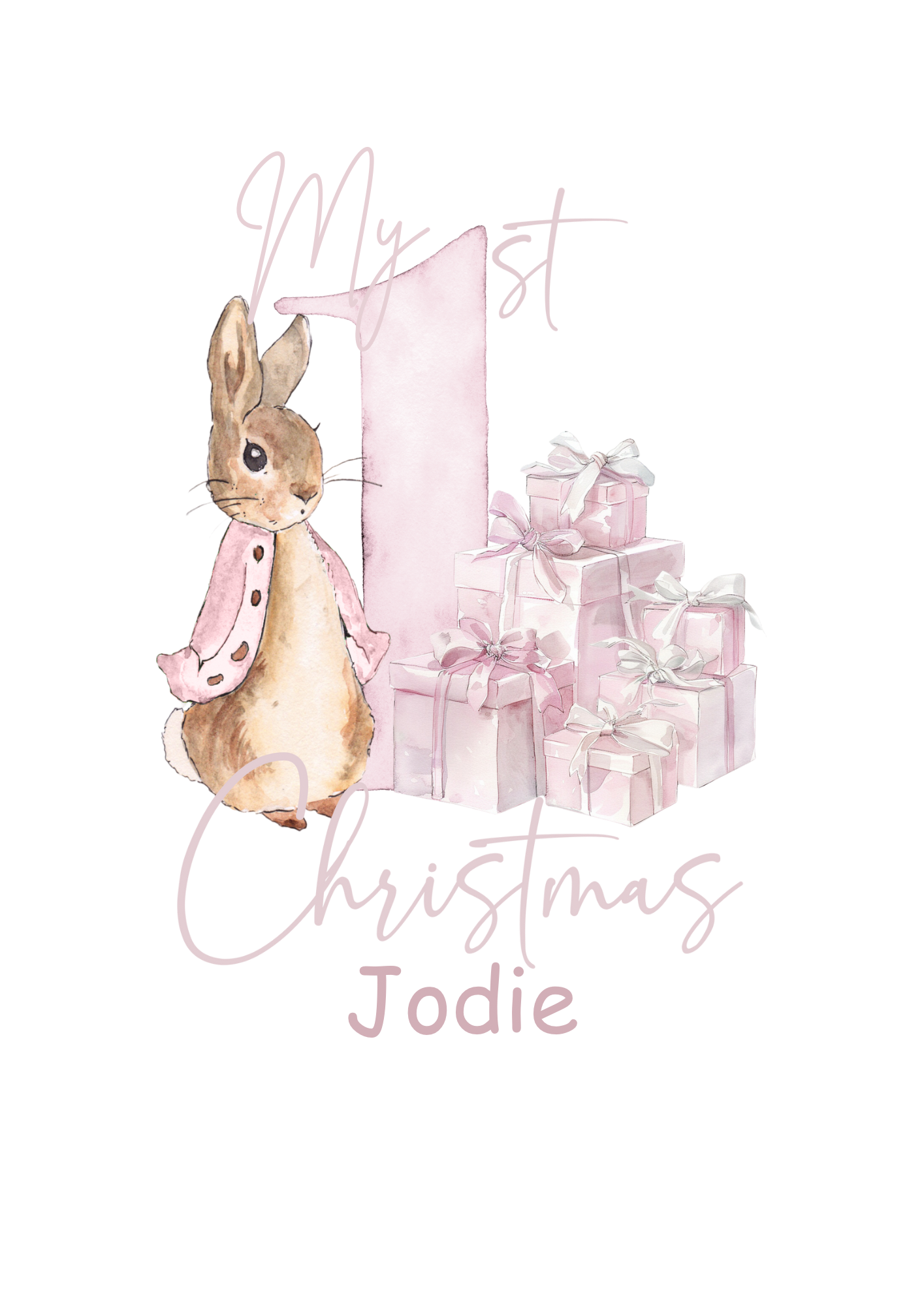 First Christmas Pyjamas - Pink Bunny Edition