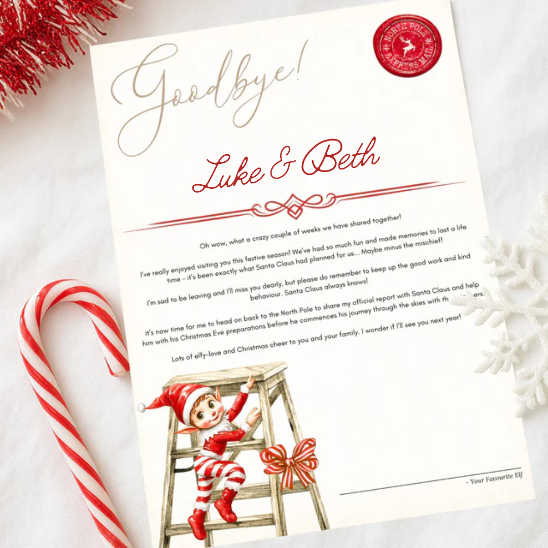 Elf Goodbye Letter