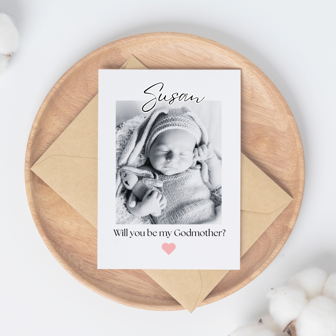 Personalised God Mother Proposal Card