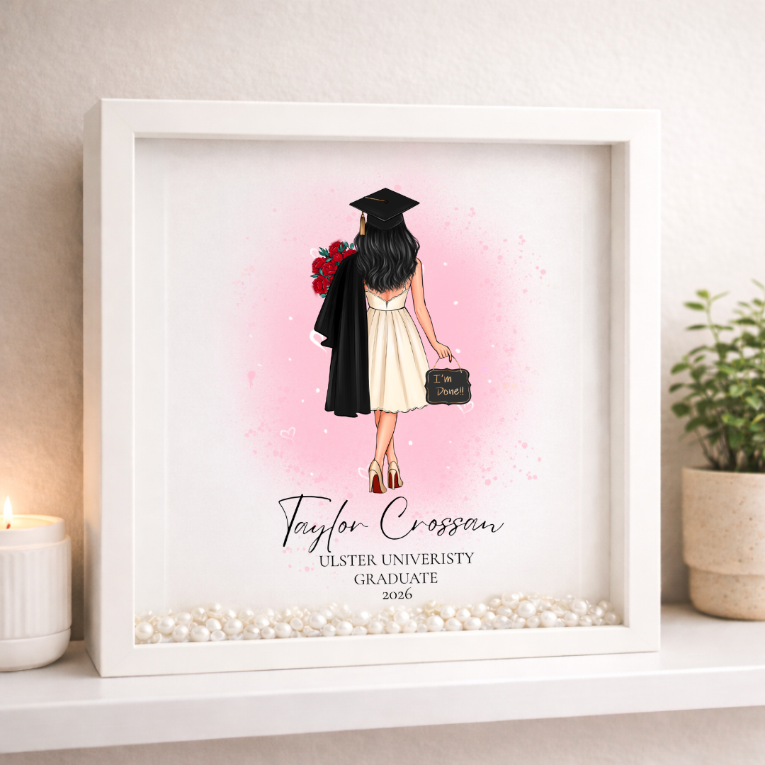 Personalised Graduation Shadow Box Frame - Lady