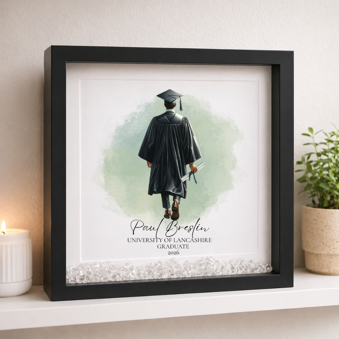Personalised Graduation Shadow Box Frame - Male