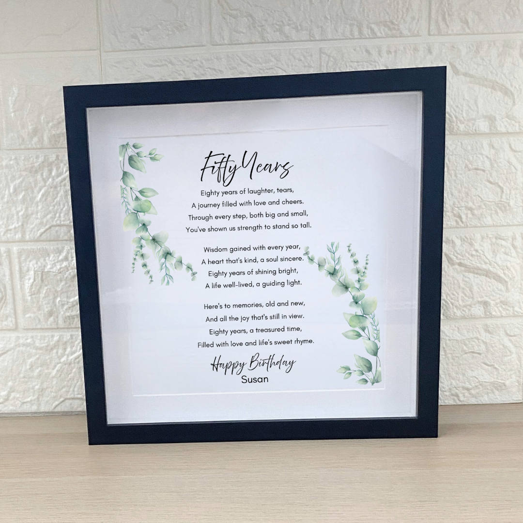 Birthday Milestone 3d Frame