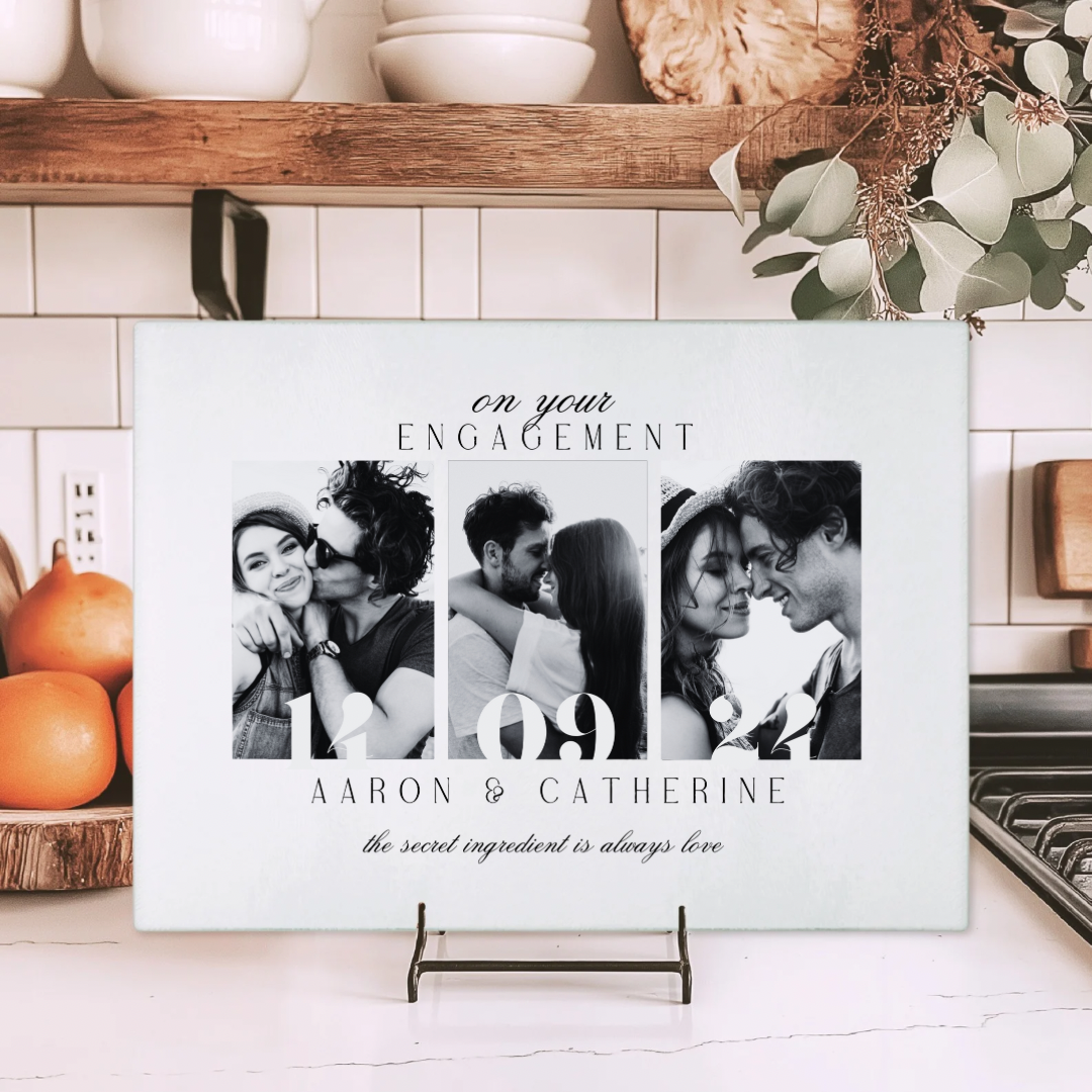Personalised Engagement Chopping Board – A Love-Filled Keepsake