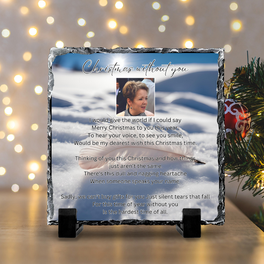 Christmas Without you Photo Slate