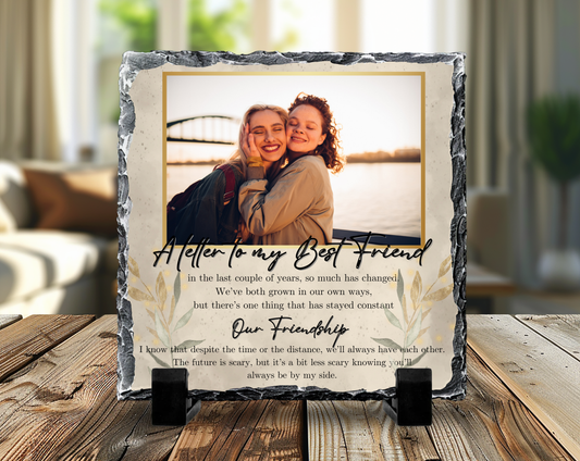 Personalised Best Friend Photo Slate – A Letter to My Best Friend
