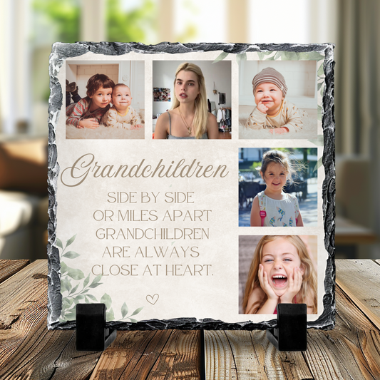 Custom Photo Collage Grandchildren Slate