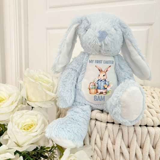 Blue personalised 1st Bunny