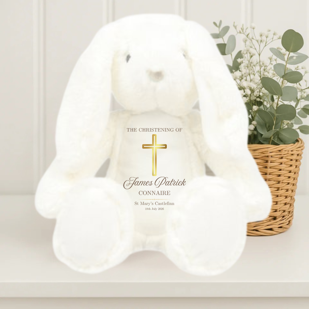Personalised Christening Bunny  - Eucalyptus Cross (Copy)