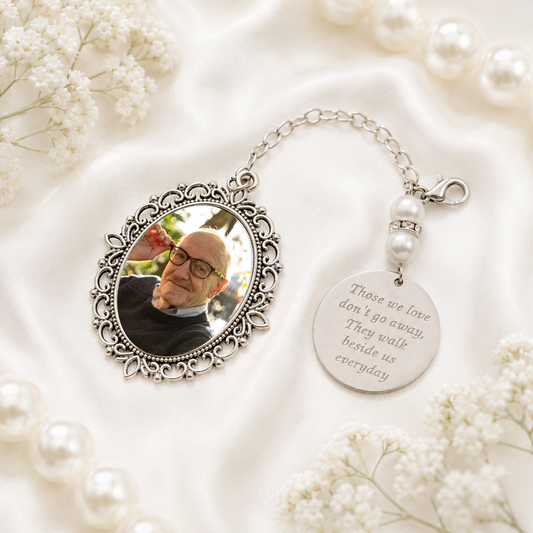 Vintage Memorial Double sided Charm