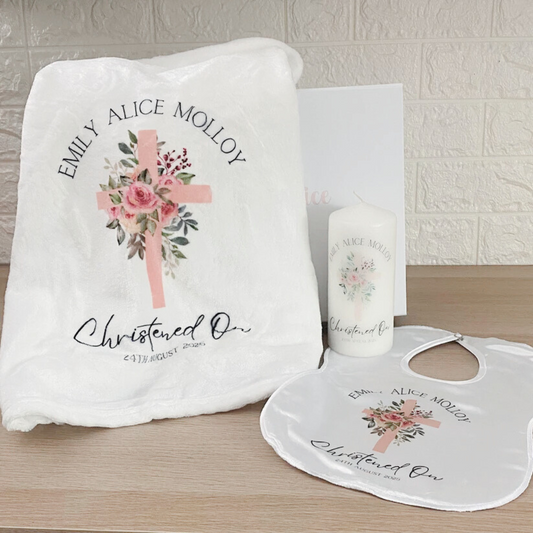 Christening Essentials Gift Set - Flower Cross