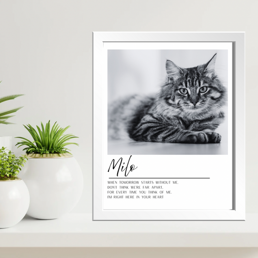 Forever in My Heart – Personalised Pet Memorial framed Print