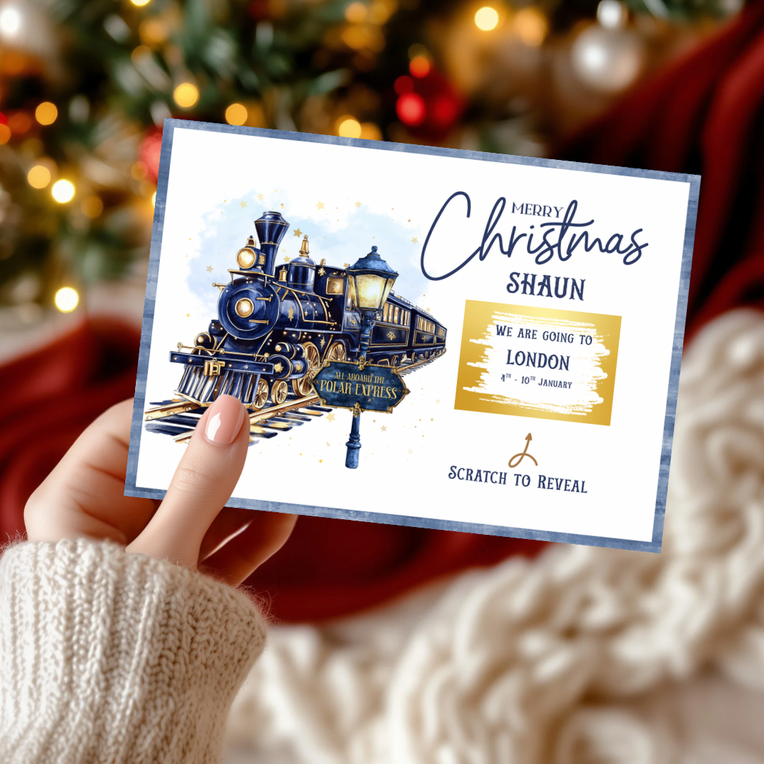 Personalised Scratch-to-Reveal Ticket - Blue