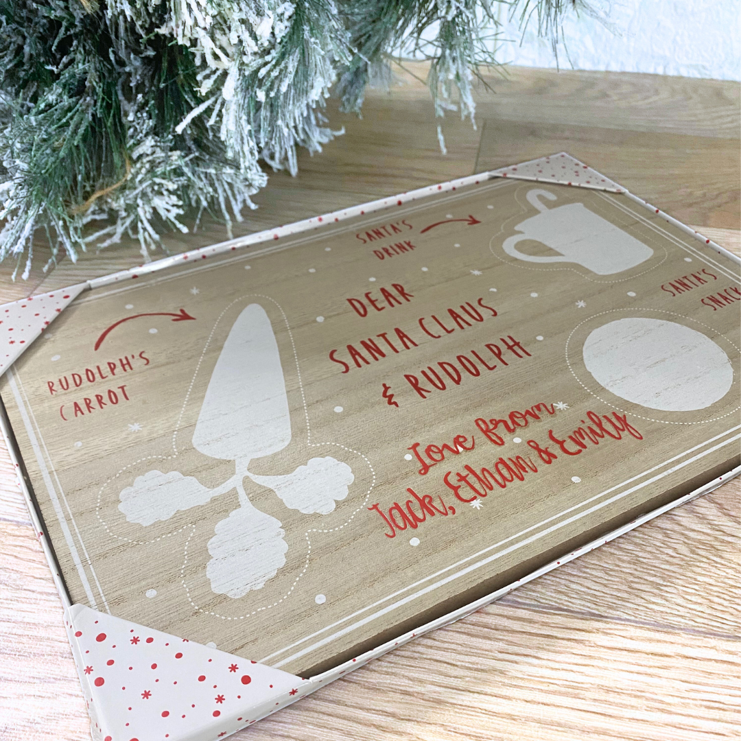 Product Description – Personalised Santa Treat Board