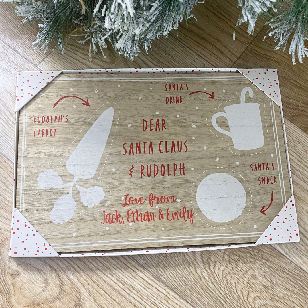 Product Description – Personalised Santa Treat Board