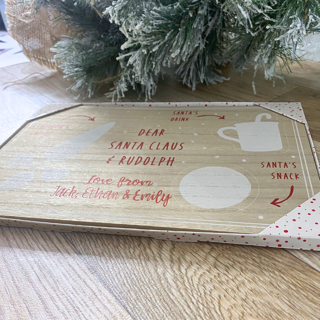 Product Description – Personalised Santa Treat Board