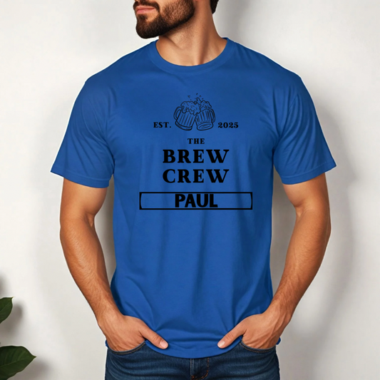 Custom Stag Party T-Shirt - Brew Crew