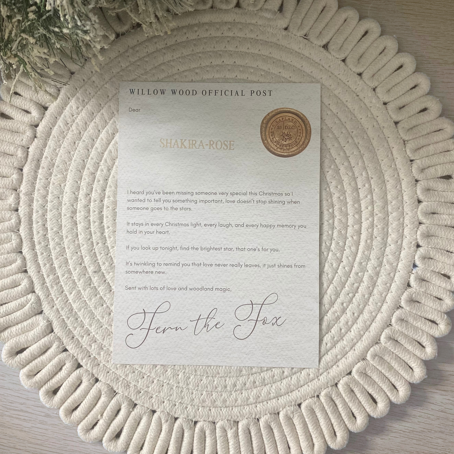 A Heavenly Christmas at Willow Wood - A memorial story