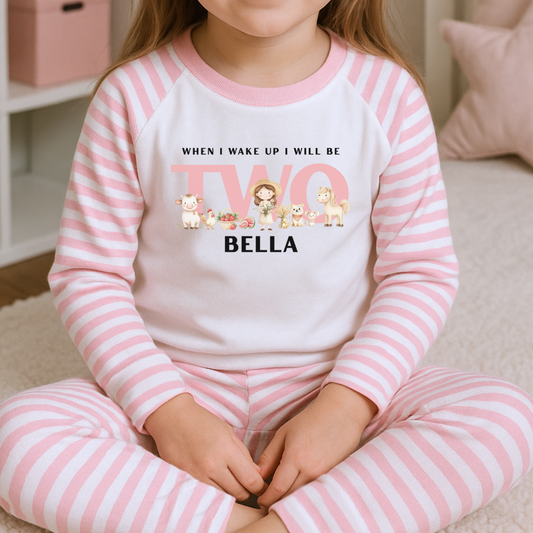 Girls Birthday Pyjamas - Little Miss Farmer
