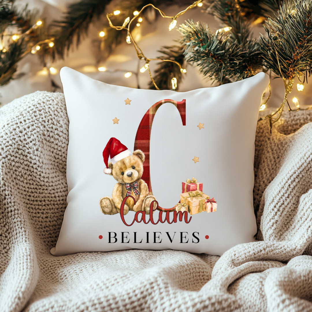 Santa Bear Believes Cushion