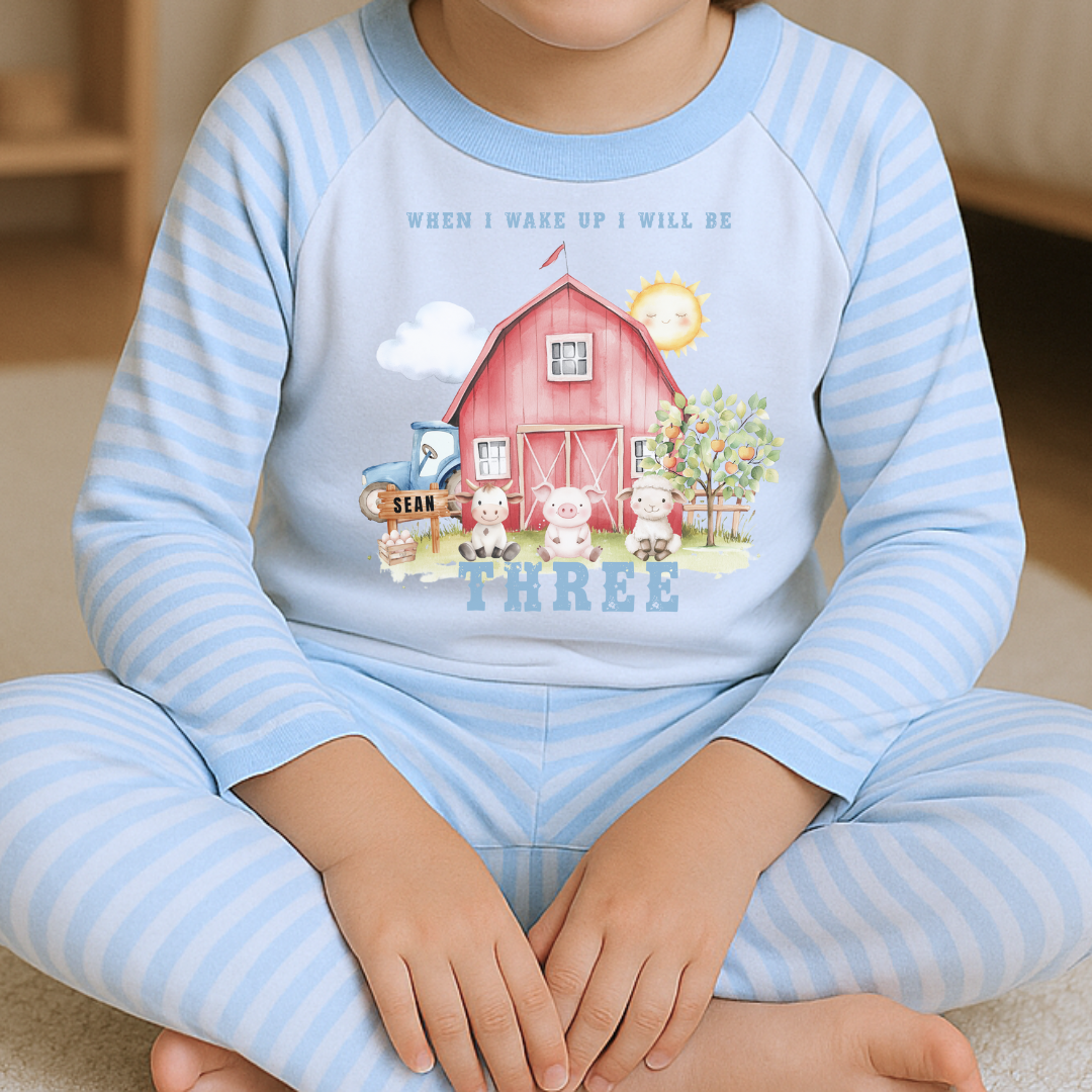 Boy’s Birthday Pyjamas - Farm Yard