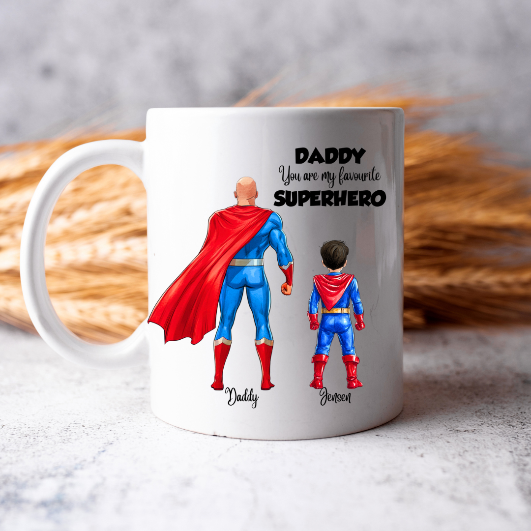 Daddy your my Super Hero - Personalised Mug