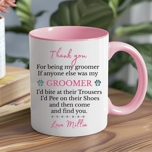 Personalised Dog Groomer Mug - Thank You