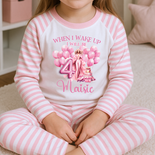 Girls Birthday Pyjamas - Birthday Doll