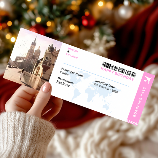 Personalised Boarding Pass Surprise Ticket