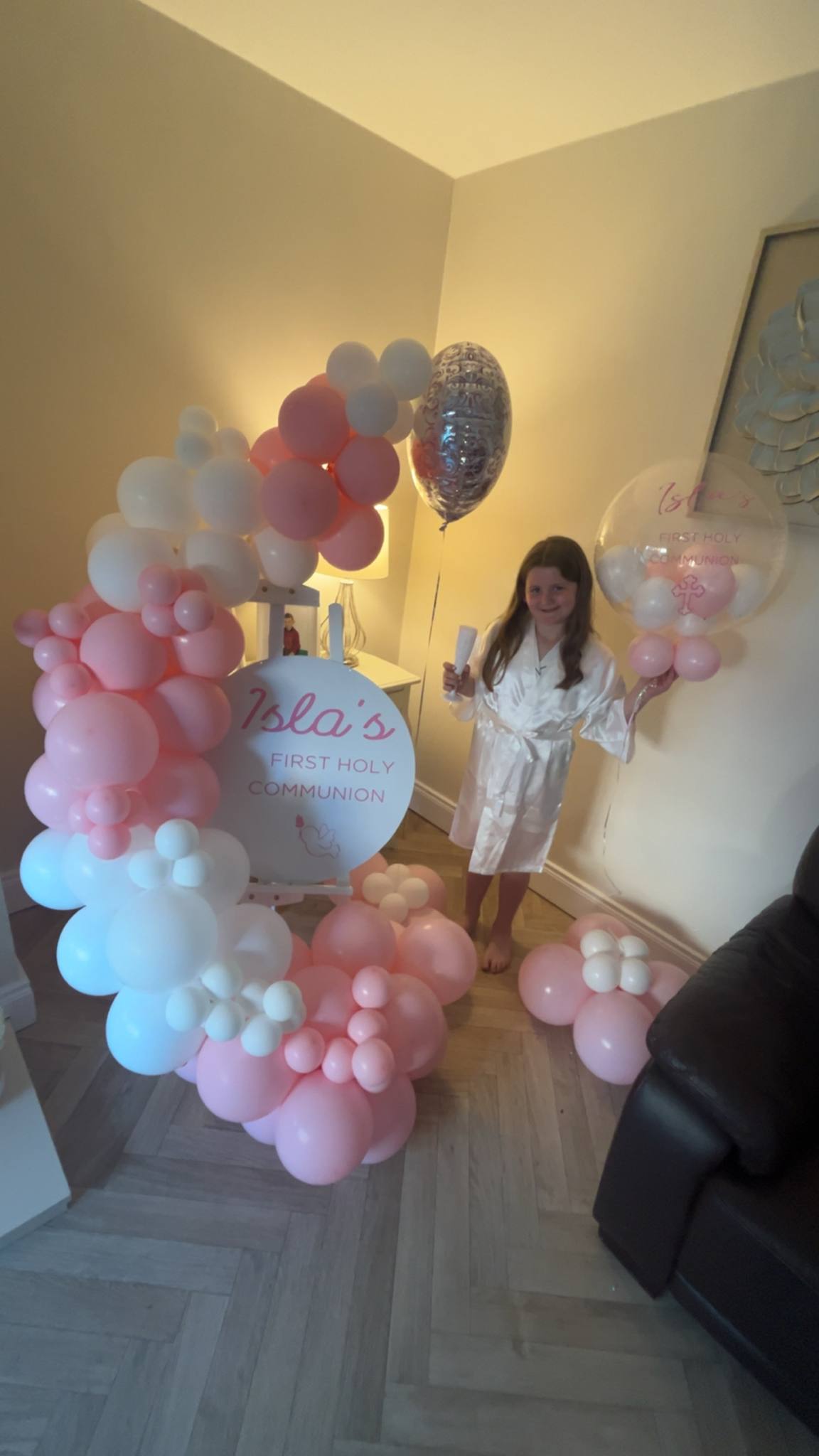 Girls Personalised Satin Robe