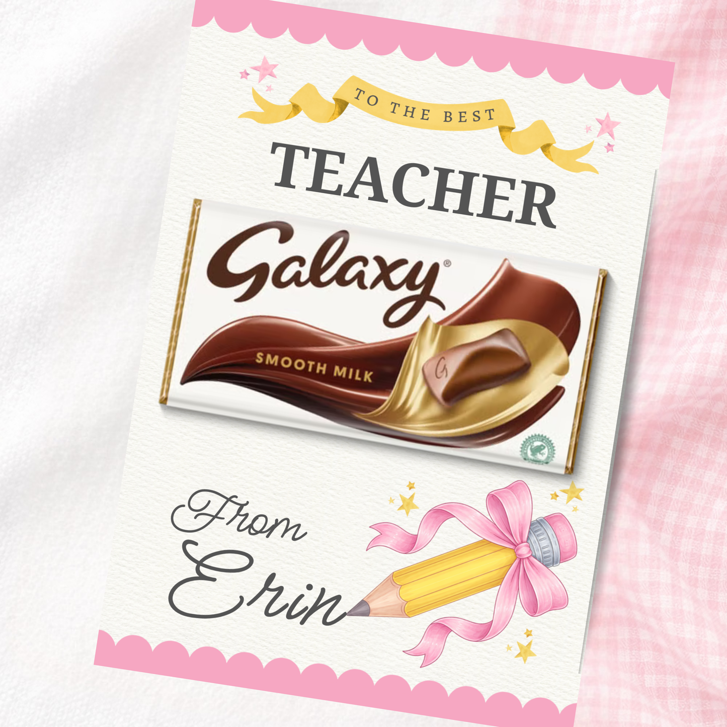 Personalised Teacher Galaxy Board - Pink