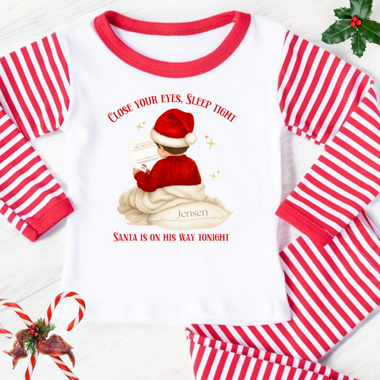 Personalised Santa Boy PJs