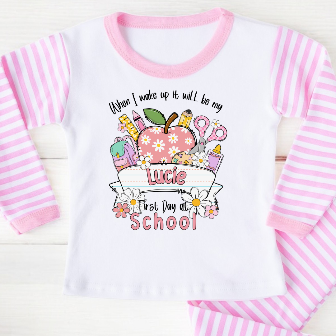 Personalised 1st Day at School Pyjamas - Girl