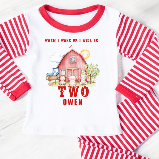 Boy’s Birthday Pyjamas - Farm Yard