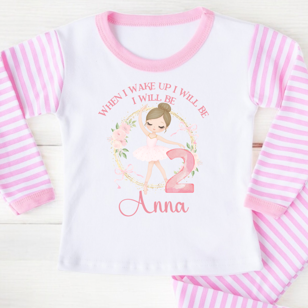 Girls Birthday Pyjamas - Ballerina
