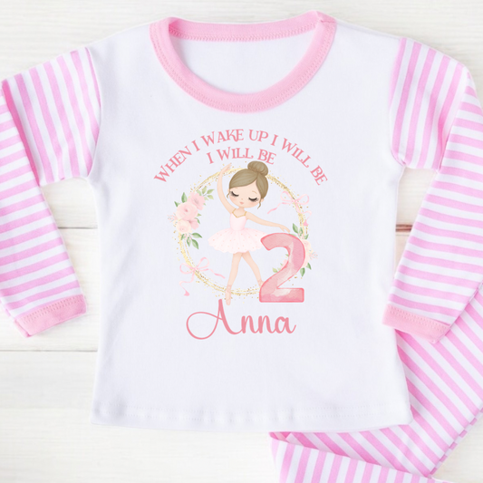 Girls Birthday Pyjamas - Ballerina