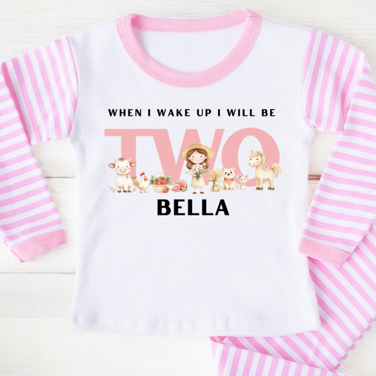 Girls Birthday Pyjamas - Little Miss Farmer