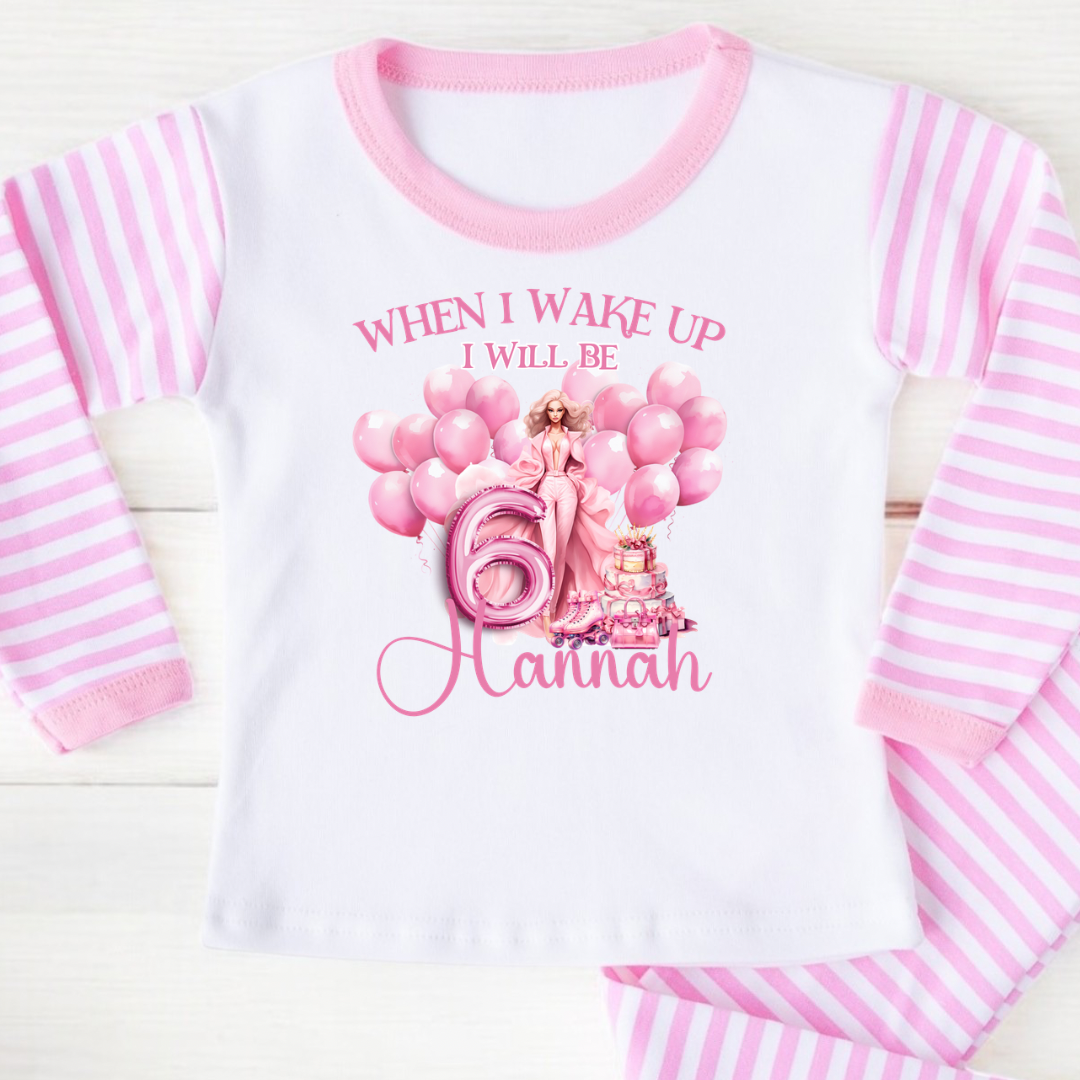 Girls Birthday Pyjamas - Birthday Doll