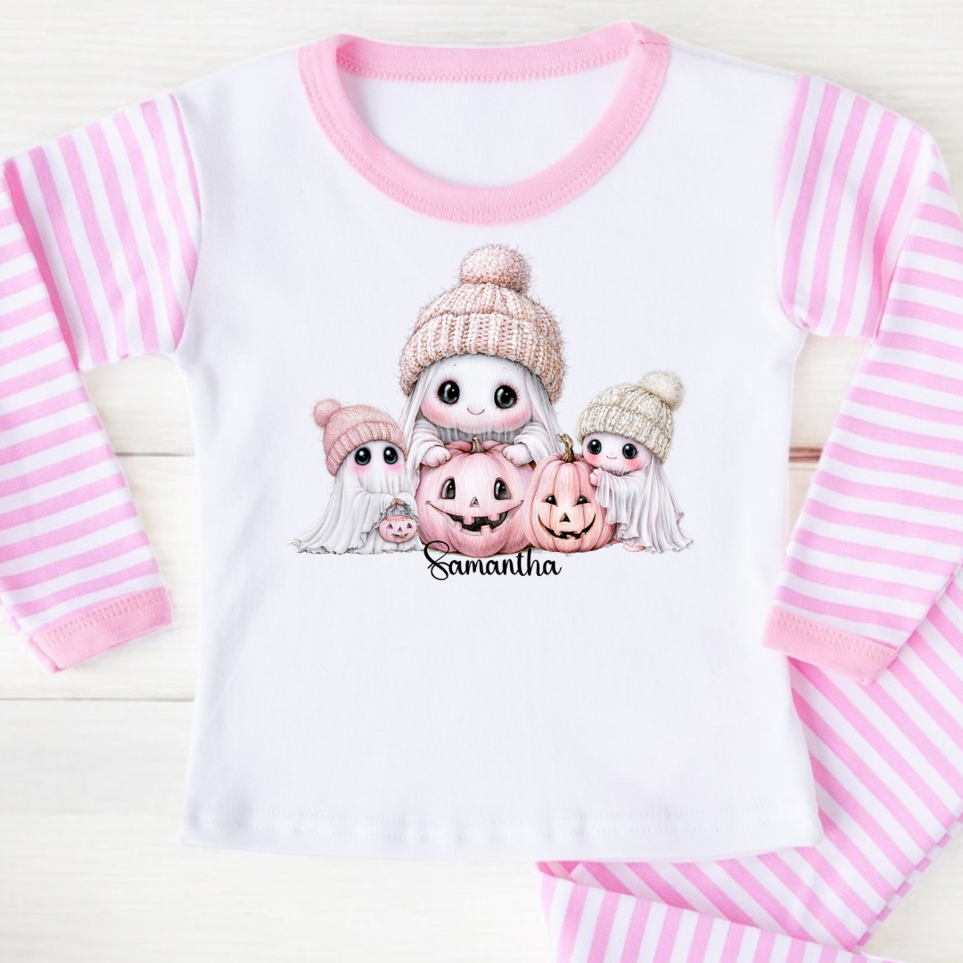Cute Little Ghost Personalised Halloween Pjs