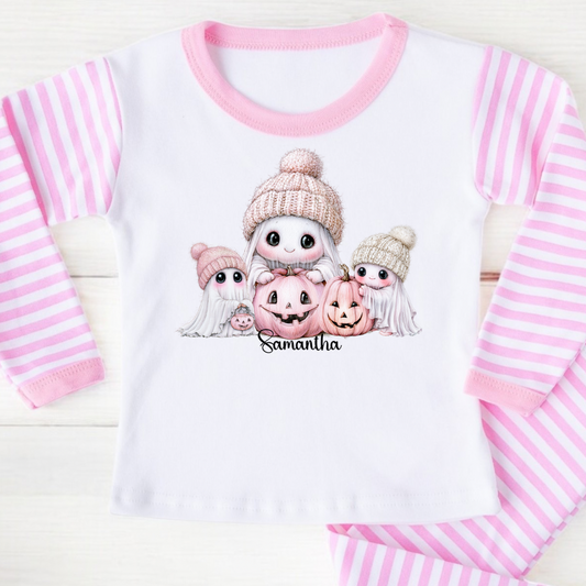 Cute Little Ghost Personalised Halloween Pjs