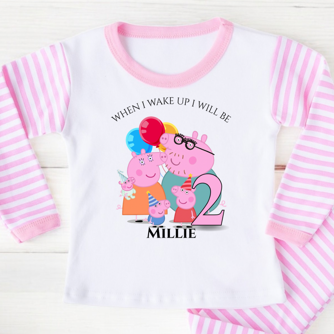 Personalised Birthday Pyjamas - Peppa Pig