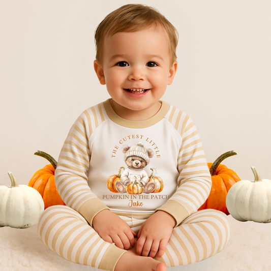 The Cutest Little Pumpkin in the Patch Pyjamas – Beige