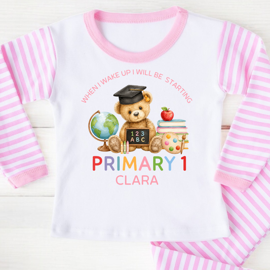 Personalised First Day at Primary One - Pink