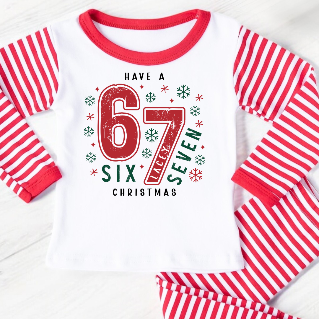 Personalised 6-7 Christmas Pyjamas