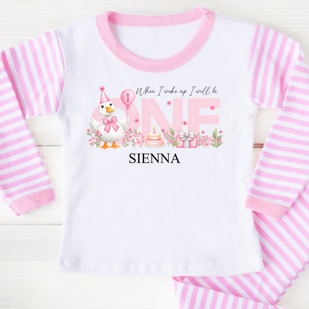 Personalised Birthday Pyjamas - Cute Duck