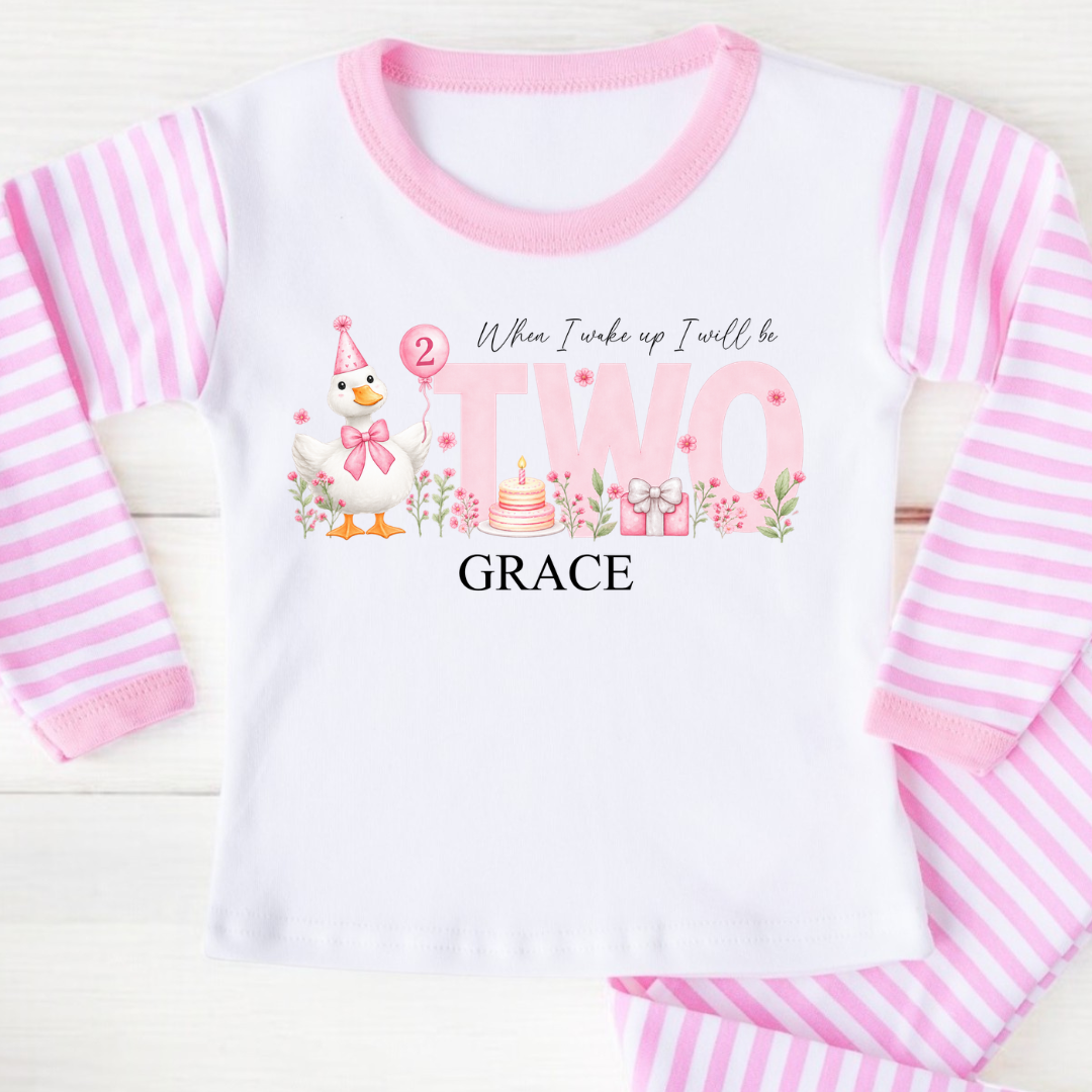 Personalised Birthday Pyjamas - Cute Duck