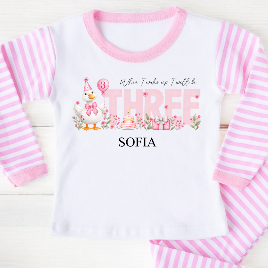 Personalised Birthday Pyjamas - Cute Duck