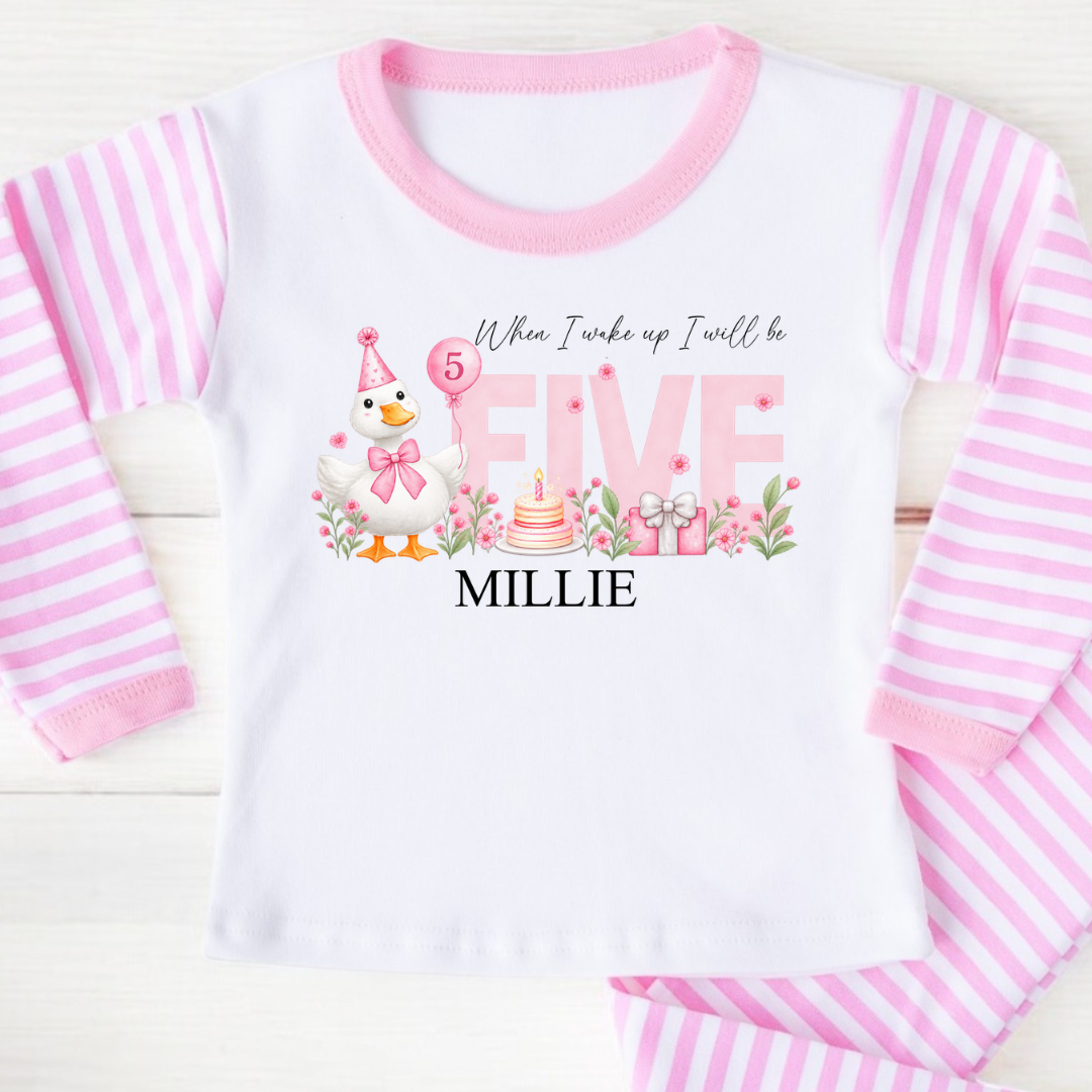 Personalised Birthday Pyjamas - Cute Duck