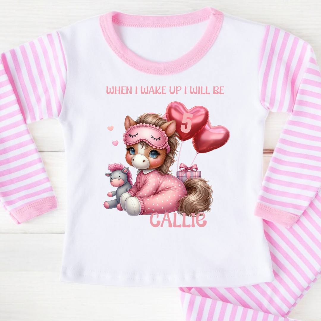 Girls Birthday Pyjamas - Bedtime Pony