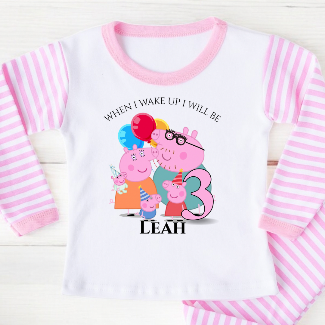 Personalised Birthday Pyjamas - Peppa Pig